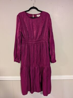 MELLODAY Bold Berry Tiered Dress